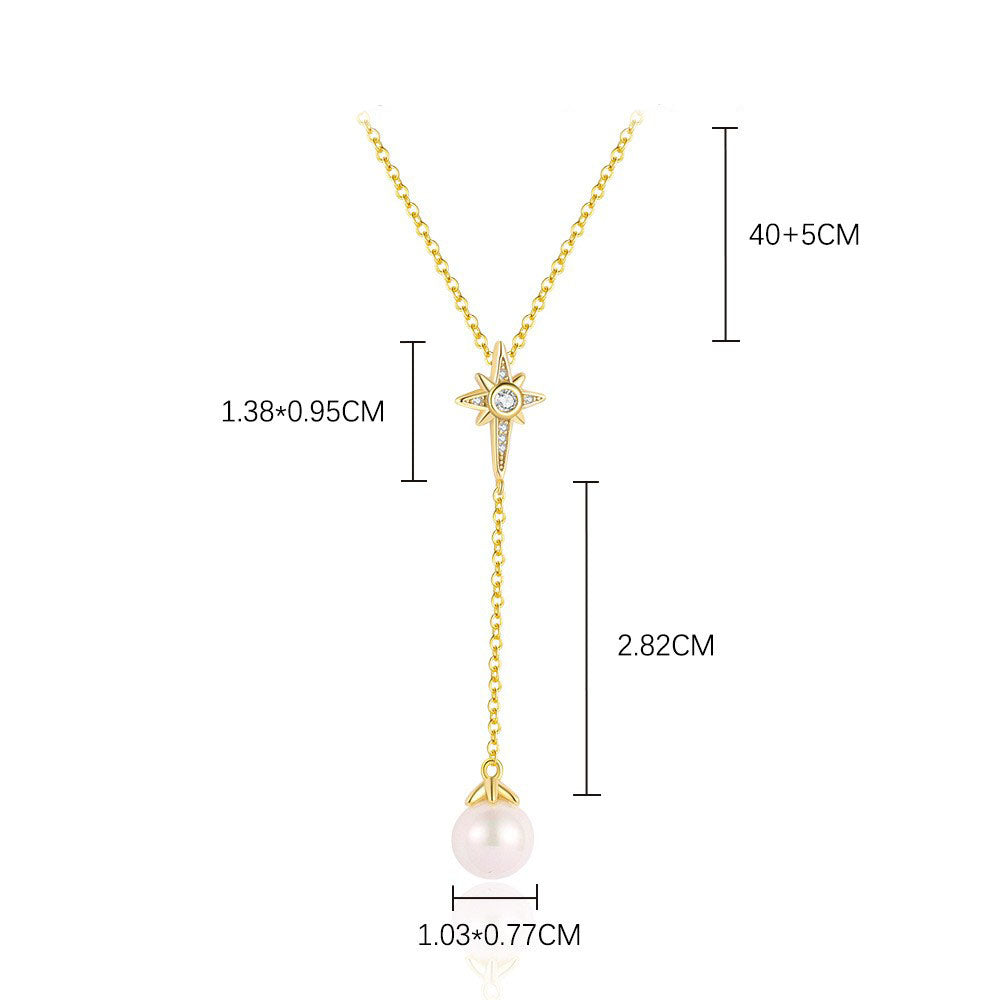 925 Sterling Silver Pearl Pendant Necklace
