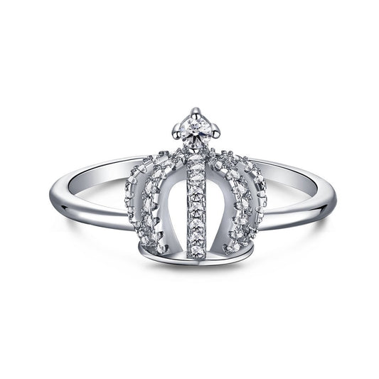 925 Sterling Silver Crown Fashion Ring
