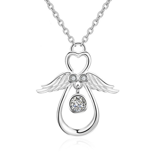 925 Sterling Silver Angel Fashion Necklace