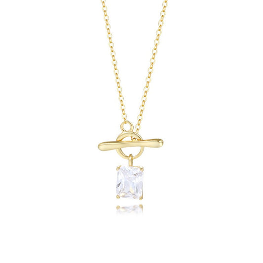 925 Sterling Silver Zircon Pendant Necklace