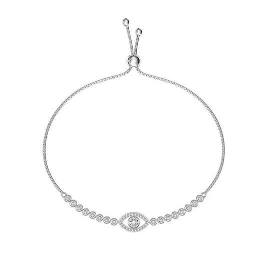 925 Sterling Silver Evil Eye Fashion Bracelet