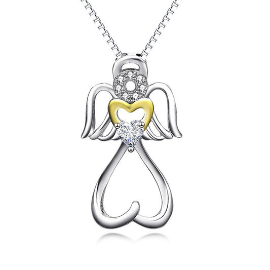 925 Sterling Silver Angel Fashion Necklace