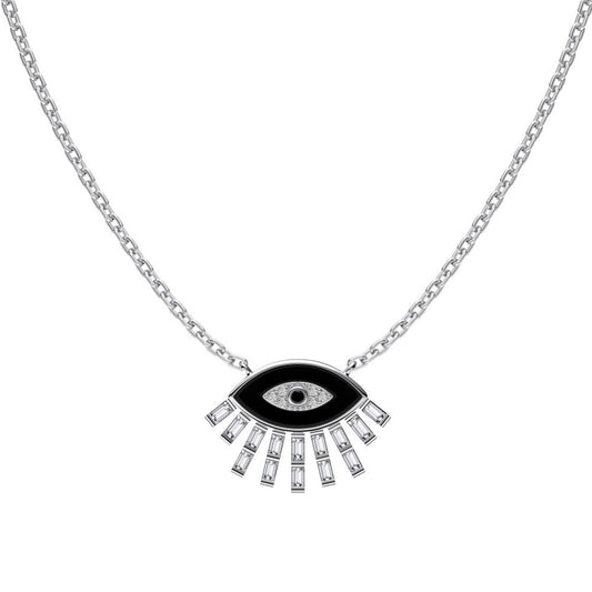 925 Sterling Silver Evil Eye Fashion Pendant Necklace