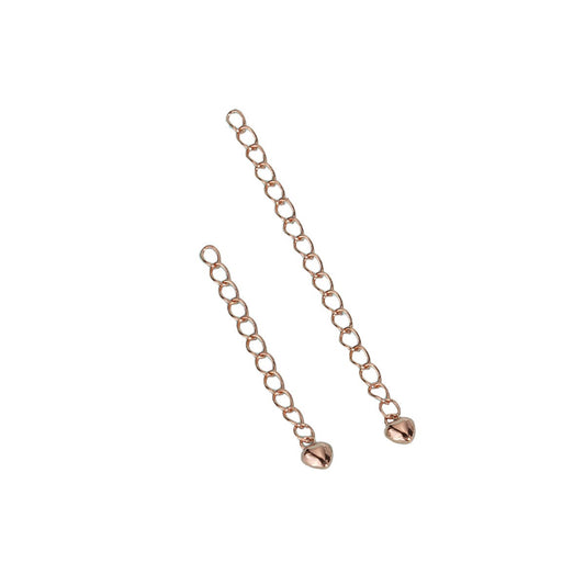 925 Sterling Silver Adjustable Extension Chain 3mm 5mm With Heart Tag For Jewelry DIY