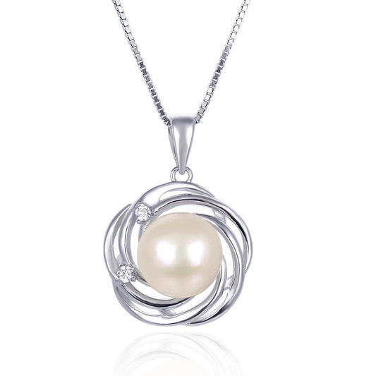 925 Sterling Silver Pearl Fashion Necklace