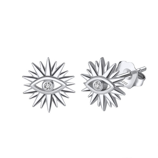 925 Sterling Silver Evil Eye Earrings