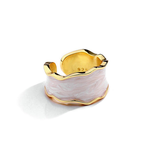 925 Sterling Silver Irregular Fashion Open Ring
