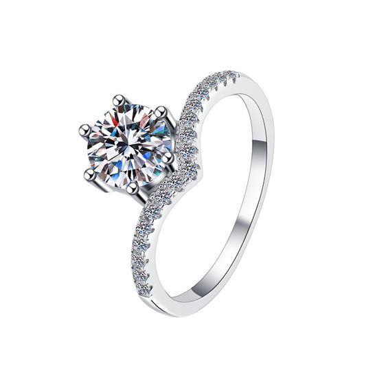 925 Sterling Silver Elegant Cubic Zirconia Fashion Ring
