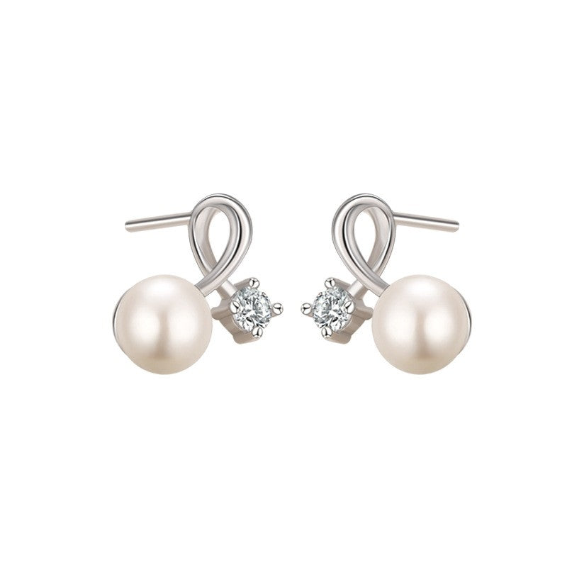925 Sterling Silver Pearl Stud Earrings