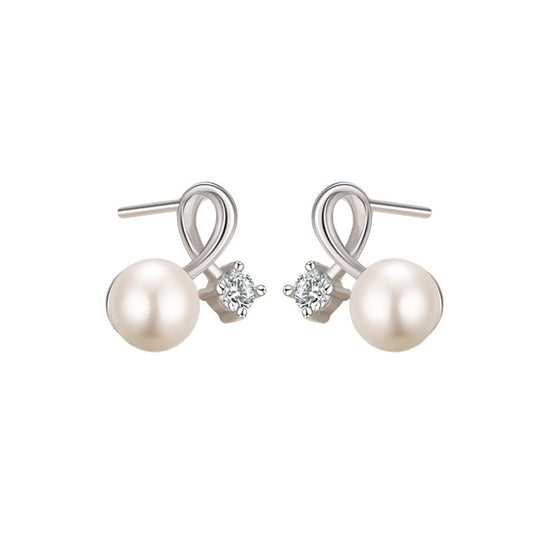 925 Sterling Silver Pearl Stud Earrings