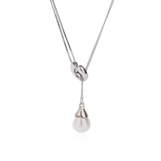 925 Sterling Silver Pearl Fashion Necklace
