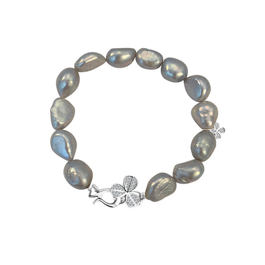 925 Sterling Silver Pearl Fashion Bracelet