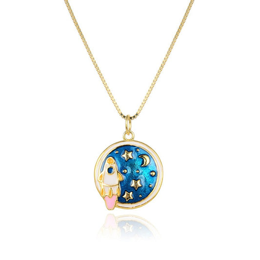 925 Sterling Silver Sky Pendant Necklace