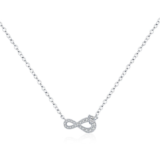 925 Sterling Silver Infinity Fashion Necklace