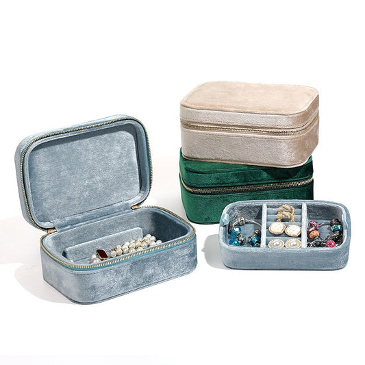Portable Velvet Jewelry Storage Box