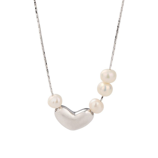 925 Sterling Silver Pearl Fashion Necklace
