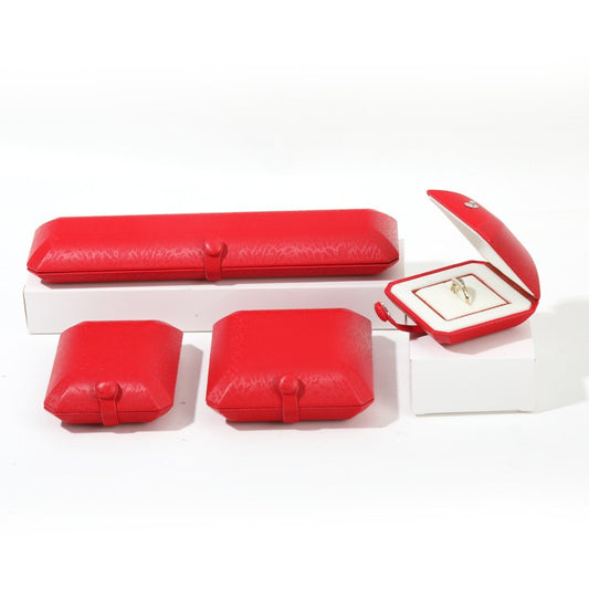 Luxury Jewelry Box with PU Leather and Snap Button Closure