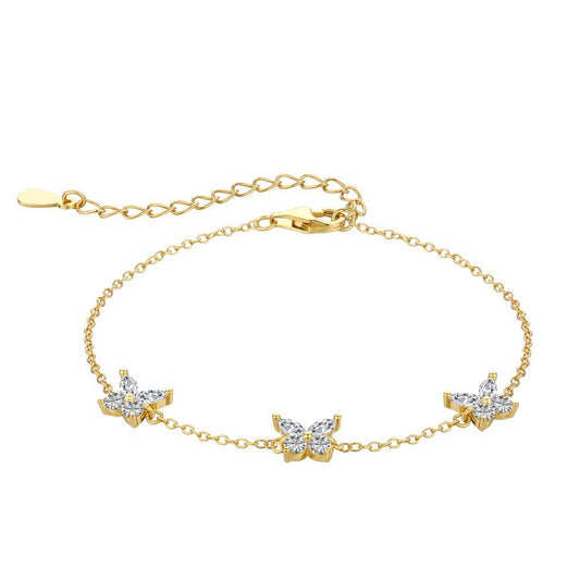 925 Sterling Silver Butterfly Fashion Bracelet