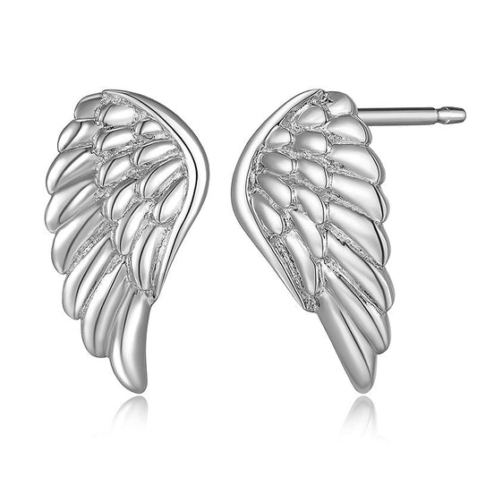 925 Sterling Silver Wings Stud Earrings