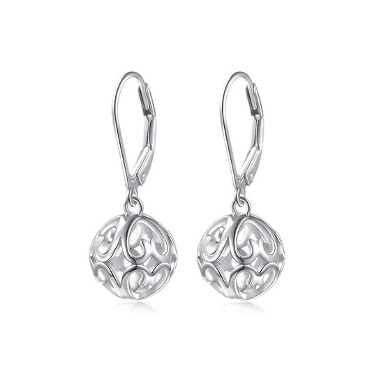 925 Sterling Silver Heart Huggie Earrings