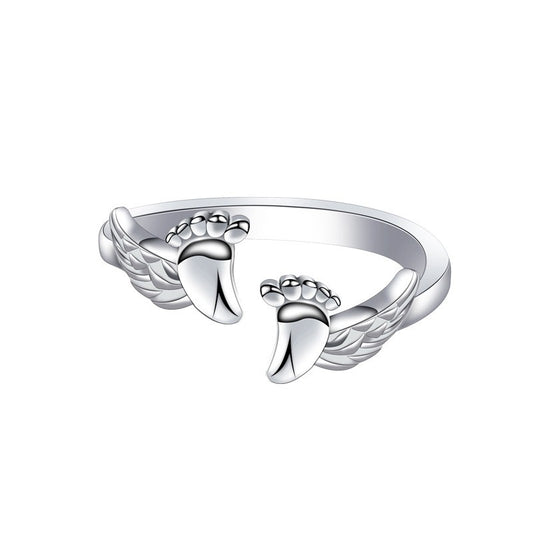 925 Sterling Silver Wings Fashion Ring