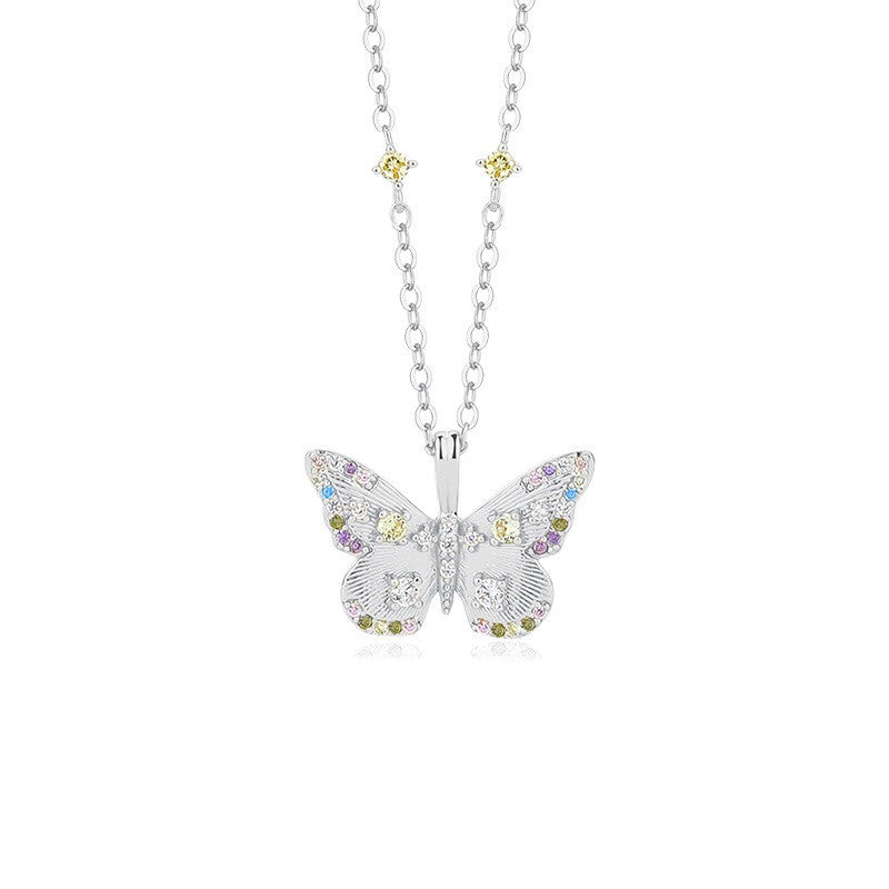 925 Sterling Silver Butterfly Pendant Necklace