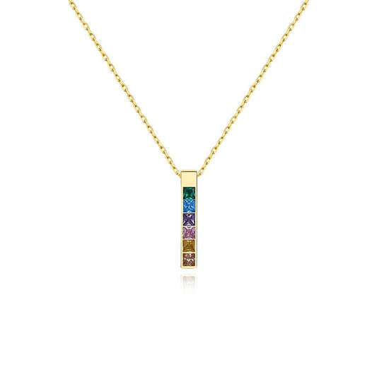 925 Sterling Silver Zircon Pendant Necklace