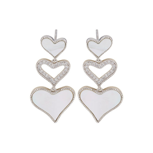 925 Sterling Silver Heart Earrings
