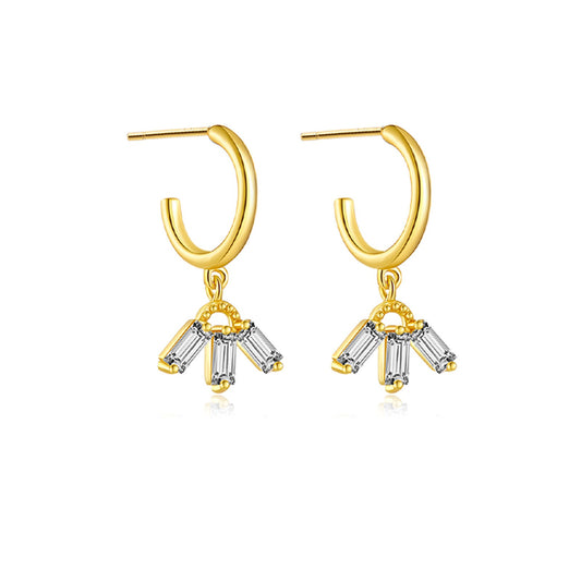 925 Sterling Silver Zircon Fashion Earrings