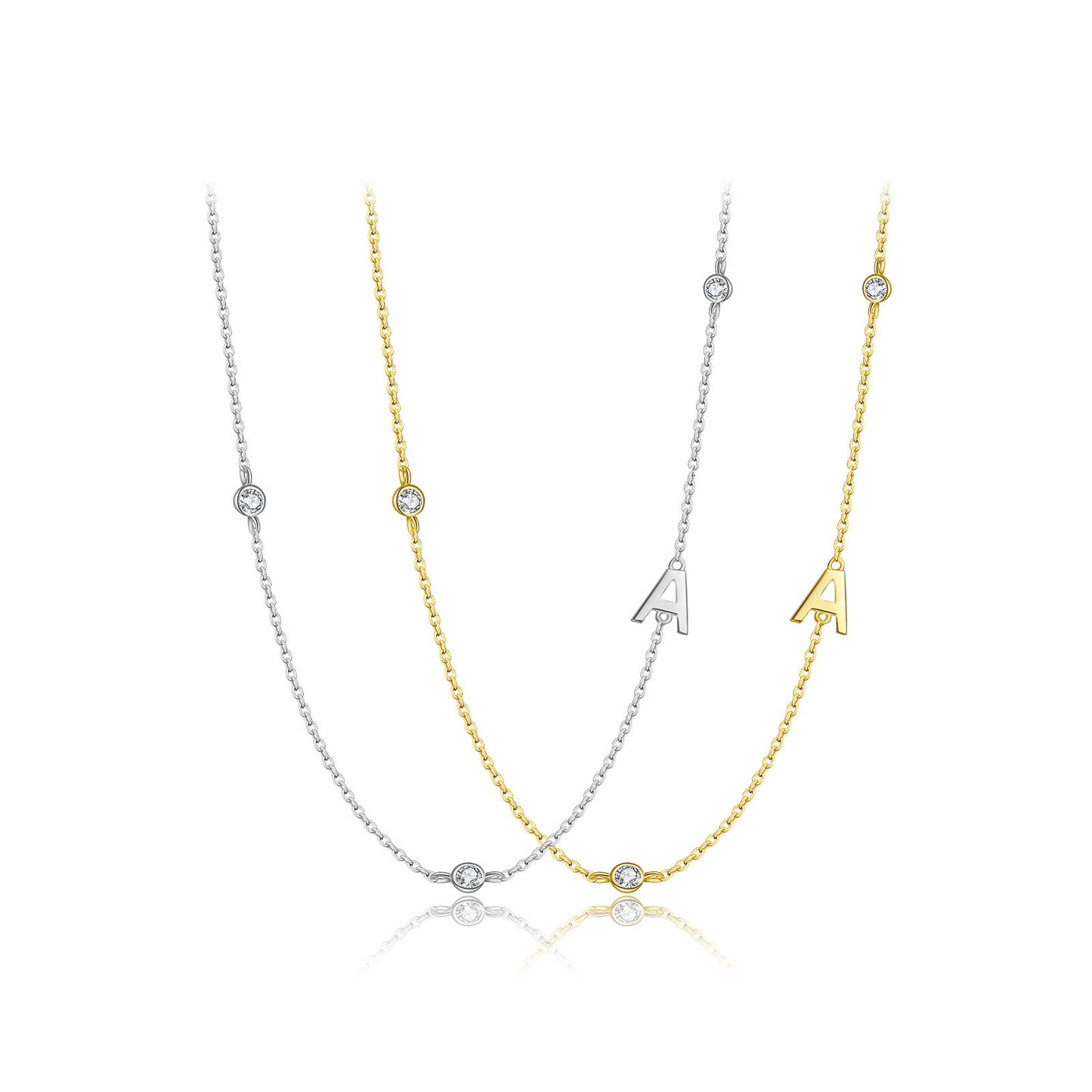 925 Sterling Silver Letter Fashion Necklace