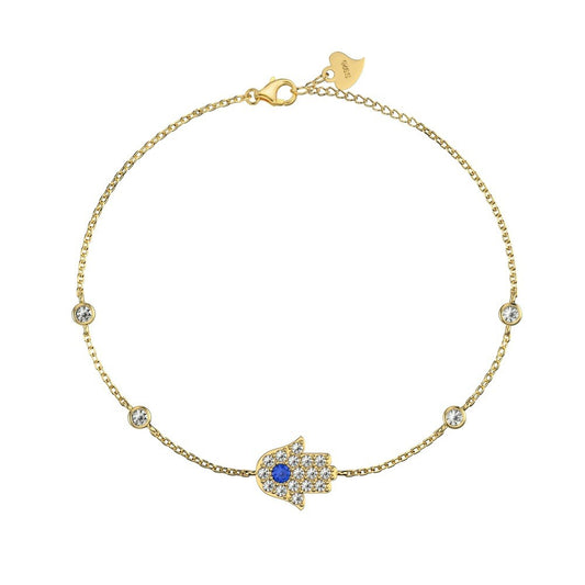 925 Sterling Silver Hand of Fatima Fashion Bracelet