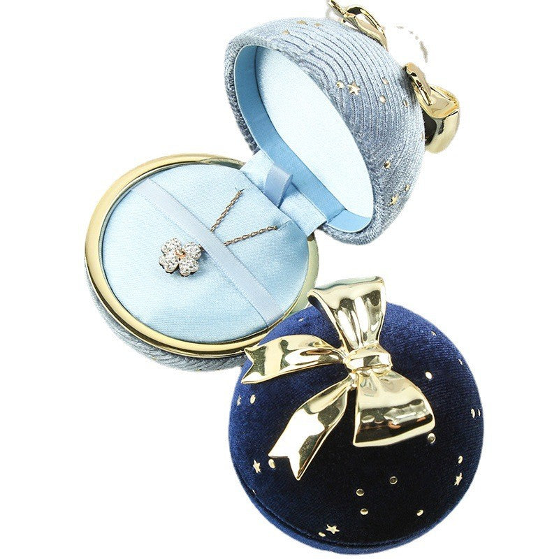 Christmas Snowflake Globe Shaped Jewelry Box for Gift Packaging