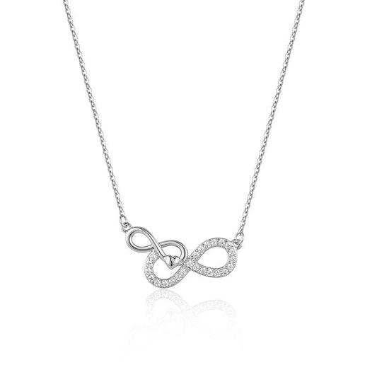 925 Sterling Silver Infinity Fashion Necklace