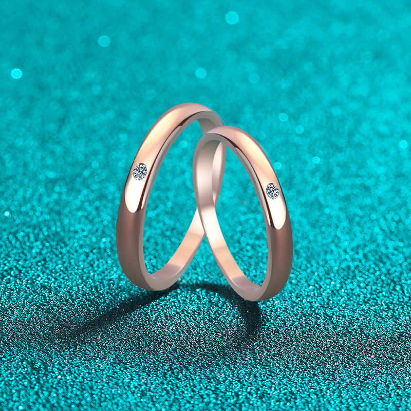 925 Sterling Silver Elegant Fashion Engagement Couple Rings