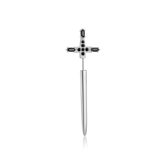 925 Sterling Silver Cross Earrings