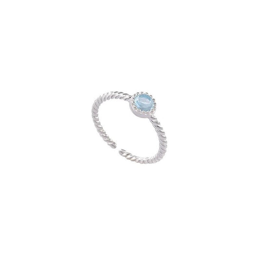 925 Sterling Silver Nature Stone Fashion Ring