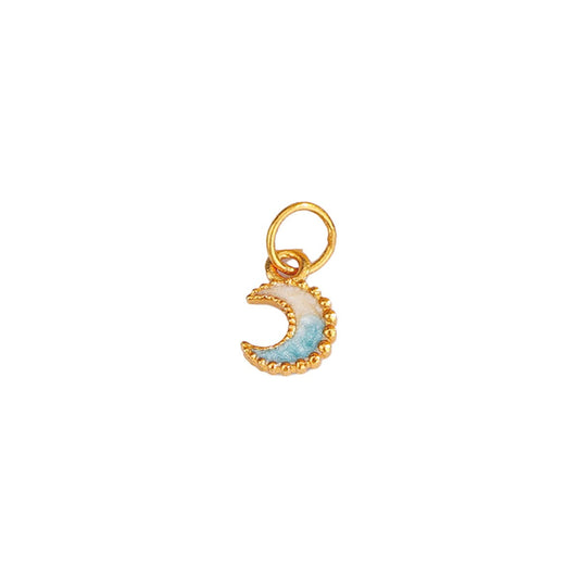 925 Sterling Silver Charm Moon Pendant For Jewelry DIY