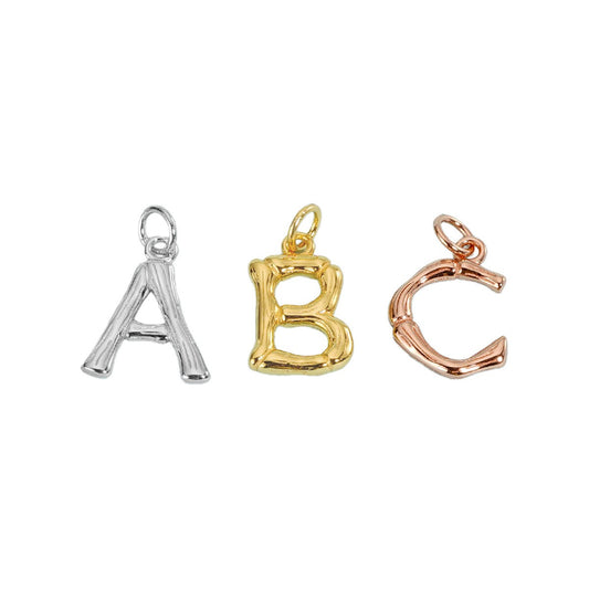 925 Sterling Silver Charm Letter A-Z For Jewelry DIY