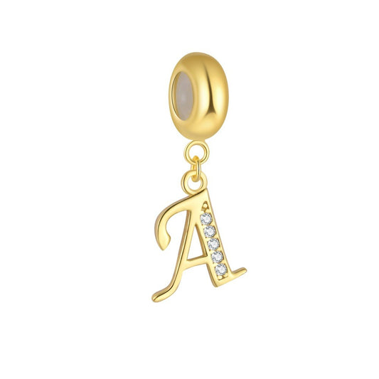 925 Sterling Silver A-Z Zircon Pendant For Jewelry DIY