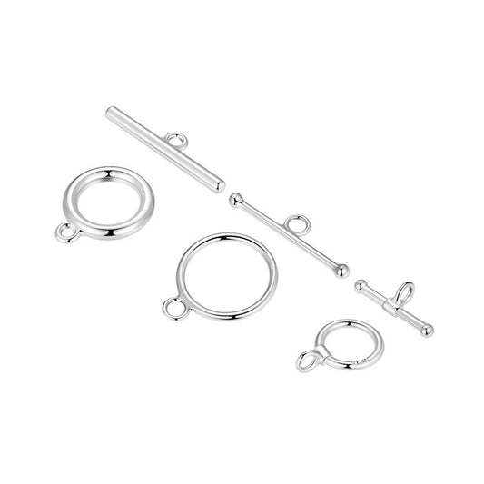 925 Sterling Silver Toggle Clasp 8mm 9mm 10mm 11mm 13mm 15mm For Jewelry DIY