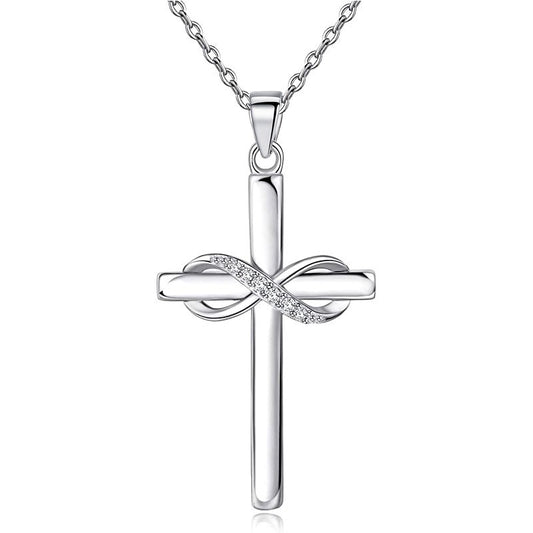 925 Sterling Silver Infinity Fashion Necklace