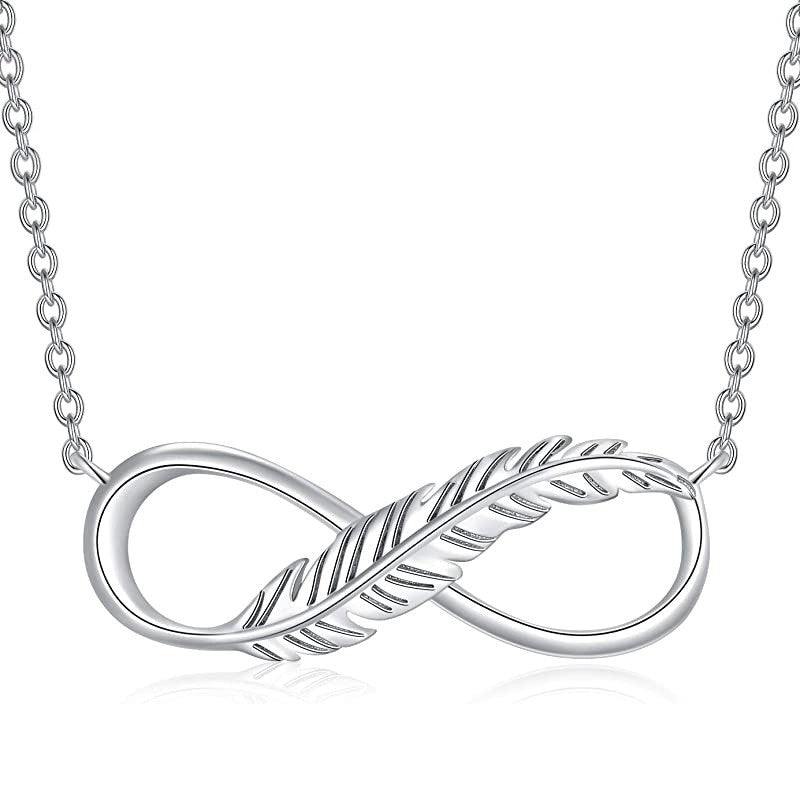 925 Sterling Silver Infinity Fashion Necklace