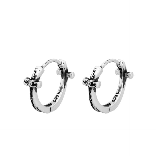 925 Sterling Silver Cross Earrings