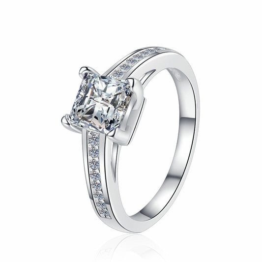 925 Sterling Silver Elegant Cubic Zirconia Fashion Ring