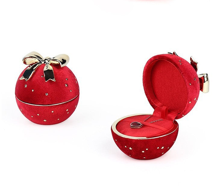 Christmas Snowflake Globe Shaped Jewelry Box for Gift Packaging