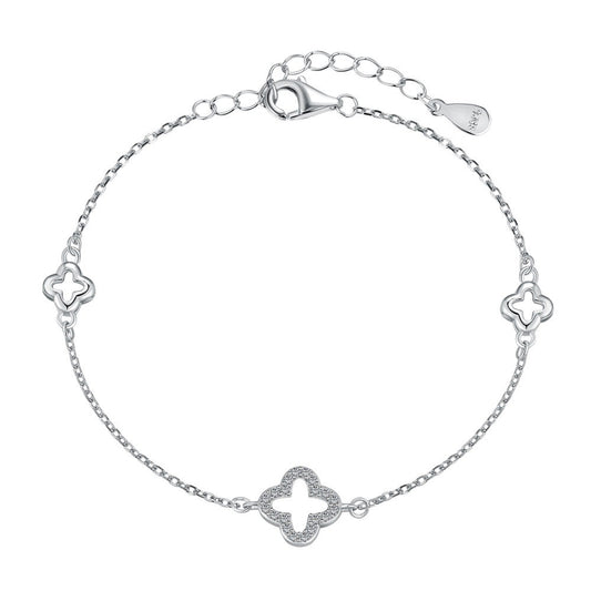925 Sterling Silver Clover Fashion Bracelet