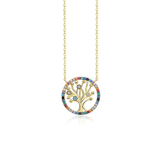 925 Sterling Silver Zircon Pendant Necklace