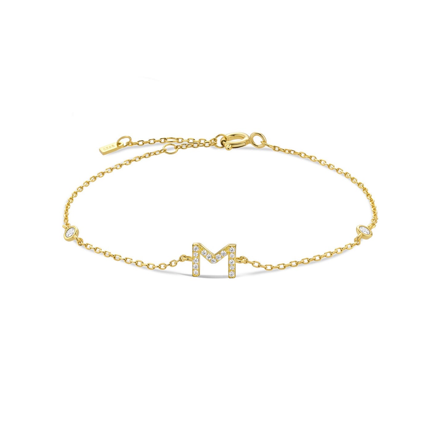 925 Sterling Silver Letter Fashion Bracelet