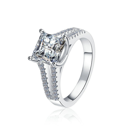 925 Sterling Silver Elegant Cubic Zirconia Fashion Ring