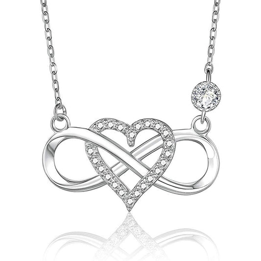 925 Sterling Silver Infinity Fashion Necklace